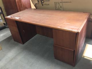 Large Desk, 72" L, 29 1/2" H, 36" D.