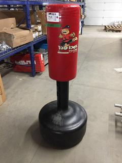 Portable Kid Kick Adjustable Height Punching Bag.