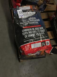 (2) Bags of Louisiana Grills 100% Hardwood Premium Lump Charcoal, Open/Damaged Bags.