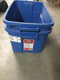 (2) Rubber Maid 53L Storage Bins, No Lids.