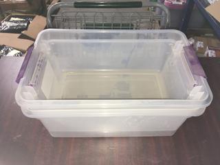 (2) Sterilite Storage bins, No Lids.