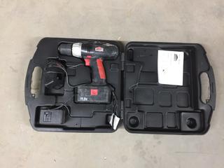 Jobmate 18V Cordless Drill, Battery & Charger in Case.