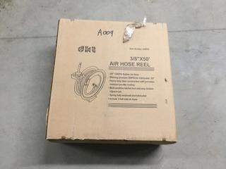 3/8" x 50' Air Hose Reel, Unused.