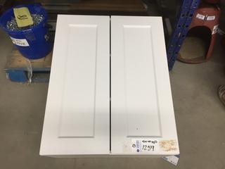 White Cabinet with 3 Shelves, 2ft Wide x 30" Tall x 12 3/4" Deep.