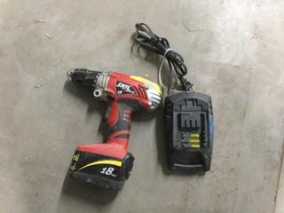 Skill 18V 3/8" Drill, Battery & Charger.