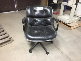Black & Chrome Rolling Office Chair.