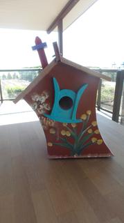 Hand Painted Bird House.