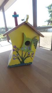 Hand Painted Bird House.