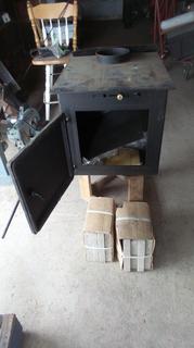 New Interior Fireplace With Cinder Blocks 22"D x 18"W x 24"H.