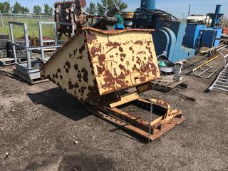 Selling Off-Site Dump Bin w/Fork Bracket 60x60". Located at Beiseker, AB Viewing By Appointment Call Graham @ 403-968-7697. *Note: Buyer Responsible for Lifting and Loading.*