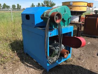 Selling Off-Site - Priller Double Roller Extrusion Granulator c/w 60 HP Motor, 480 Volt, 3 Phase. In Working Order. Located at Beiseker, AB Viewing By Appointment Call Graham @ 403-968-7697. *Note: Buyer Responsible for Lifting and Loading.*