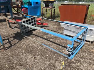 Selling Off-Site - Auger Hopper On Stand. Stand Dimensions 148x40x24".  Located at Beiseker, AB Viewing By Appointment Call Graham @ 403-968-7697. *Note: Buyer Responsible for Lifting and Loading.*