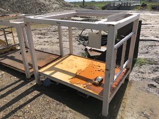 Selling Off-Site Steel Stand w/Fork Pockets. Located at Beiseker, AB Viewing By Appointment Call Graham @ 403-968-7697. *Note: Buyer Responsible for Lifting and Loading.*