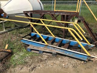 Selling Off-Site - 9 Ft. Steel Stairs Stringer.   Located at Beiseker, AB Viewing By Appointment Call Graham @ 403-968-7697. *Note: Buyer Responsible for Lifting and Loading.*