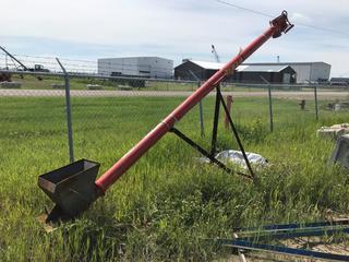 Selling Off-Site - 14'x6" Auger On Stand.  Located at Beiseker, AB Viewing By Appointment Call Graham @ 403-968-7697. *Note: Buyer Responsible for Lifting and Loading.*