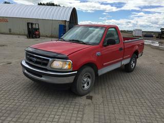 1997 Ford F150 XL P/U c/w 4.2 L, Auto, A/C. S/N 2FTDF1721VCA30797. Showing 454,231 Kms.