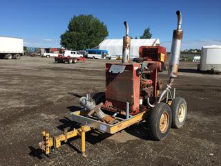 Homemade Portable Irrigation Trailer c/w 6" Discharge. 