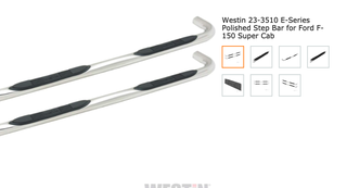 WESTIN E SERIES STEP BARS F150 SUPER CAB 2009 - 2014, Part #WES 23-3510.