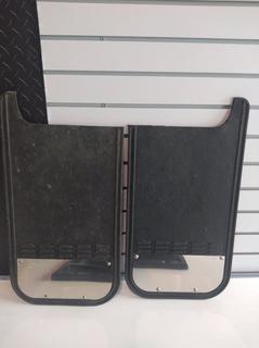 PAIR OF USED 12" X 19" STAINLESS INSERT REAR MUD FLAPS, Part #1219SSBK.