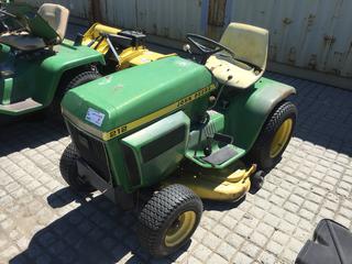 John Deere 212 Ride On Mower c/w Gas Power, 42" Mower Deck. S/N 0212E056375M