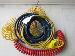 Assorted Coiled Air Hoses.