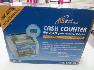 Royal Sovereign Digital Cash Counter c/w UV and Magnetic Counterfeit Detection. 