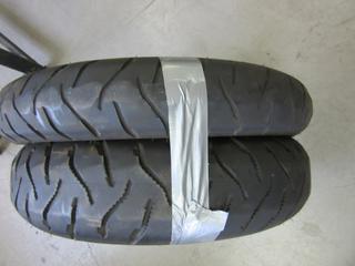 Michelin Radial Front and Back Tubeless Tires 110/80-R17 and 150/70-R17. 