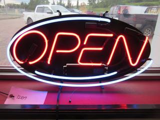 Neon "Open" Sign. 