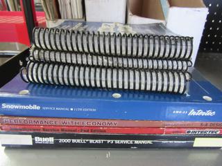 Assorted Service Manuals for Snowmobile, ATV, Snowblowers. 