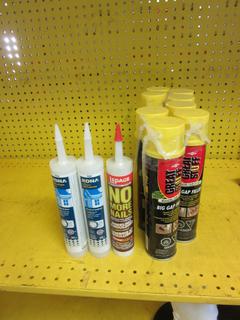 New Caulking and Cans of Insulating Foam. 