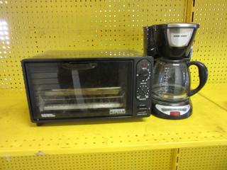 Governors Table Easy Clean Toaster Oven and Black & Decker Coffee Pot. 