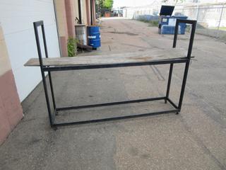 2 Tier Wheel Display Cart. 