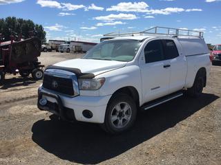 2011 Toyota Tundra P/U c/w 4.6L V8, Auto, A/C, Topper. S/N 5TFUM5F1XBX019720 Requires Repair. Showing 579,976 Kms.