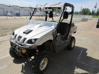 Off-Site - 2007 Yamaha Rhino. c/w New Battery, New Progressive Suspension, Upgraded Stator, New Brakes, New Rear Brakes, Bearings. V/N # 5Y4AM08W17A301843. Call Chris For Viewing @ 403 512-2504. Location 100, 6143 48 Ave. Red Deer, AB Note:  Buyer Responsible For Lifting & Loading. Items Available For Load Out July 28th to 31st, 9:00 am to 4:00 pm Only. Items Left Onsite After July 31st, 2020 Will Be Considered Abandoned.