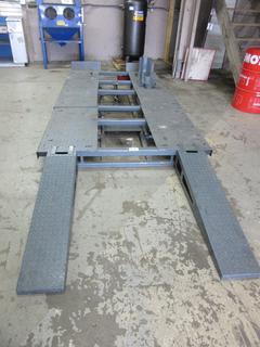 Off-Site - Heavy Duty Motorcycle & ATV Lift Air Over Hydraulic. c/w Ramps & Motorcycle Wheel Chock. Call Chris For Viewing @ 403 512-2504. Location: 100, 6143 48 Ave. Red Deer, AB Note:  Buyer Responsible For Lifting & Loading. Items Available For Load Out July 28th to 31st, 9:00 am to 4:00 pm Only. Items Left Onsite After July 31st, 2020 Will Be Considered Abandoned.