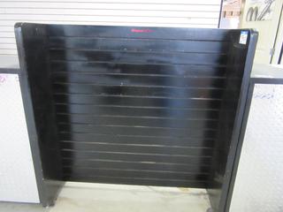 Off-Site - Slat Wall Display Stand. 4'9"Hx4'Wx2'D. Call Chris For Viewing @ 403 512-2504. Location: 100, 6143 48 Ave. Red Deer, AB Note:  Buyer Responsible For Lifting & Loading. Items Available For Load Out July 28th to 31st, 9:00 am to 4:00 pm Only. Items Left Onsite After July 31st, 2020 Will Be Considered Abandoned.