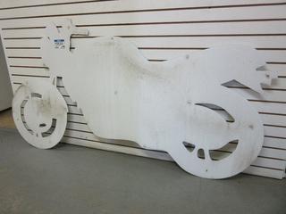 Off-Site - Aluminium Cut Out Motorcycle & ATV. Call Chris For Viewing @ 403 512-2504. Location: 100, 6143 48 Ave. Red Deer, AB Note:  Buyer Responsible For Lifting & Loading. Items Available For Load Out July 28th to 31st, 9:00 am to 4:00 pm Only. Items Left Onsite After July 31st, 2020 Will Be Considered Abandoned.