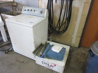 Off-Site - Whirl Pool Washing Machine. c/w Boxes Of Rags. Call Chris For Viewing @ 403 512-2504. Location: 100, 6143 48 Ave. Red Deer, AB Note:  Buyer Responsible For Lifting & Loading. Items Available For Load Out July 28th to 31st, 9:00 am to 4:00 pm Only. Items Left Onsite After July 31st, 2020 Will Be Considered Abandoned.