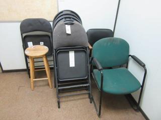 Quantity of Assorted Folding & Office Chairs.