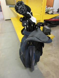 Set of Knight Golf Clubs & Vectra Drivers in Carry Caddy.