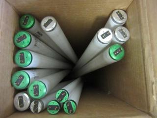 Box of Sylvania Flurescent Bulbs.