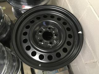 Set of (4) RSSW X44651 Black Steel Wheels, 16x7, 5-114.3 Bolt Pattern.