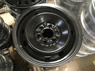 Set of (4) RSSW X43765 Black Steel Wheels, 17x7, 6-135 Bolt Pattern.