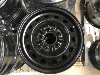 Set of (4) RSSW X41451 Black Steel Wheels, 14x5.5, 5-114.3 Bolt Pattern.