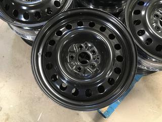 (2) RSSW X42751 Black Steel Wheels, 17x7, 5-114.3 Bolt Pattern.