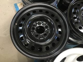 (2) RSSW X42752 Black Steel Wheels, 17x6.5, 5-114.3 Bolt Pattern.