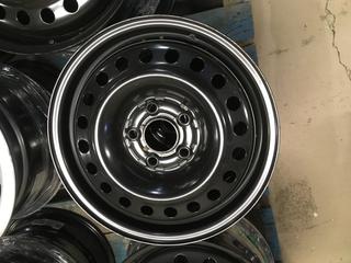 (2) RSSW X44659 Black Steel Wheels, 16x6.5, 5-112 Bolt Pattern.