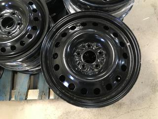 (2) RSSW X47755 Black Steel Wheels, 17x6.5, 5-114.3 Bolt Pattern.