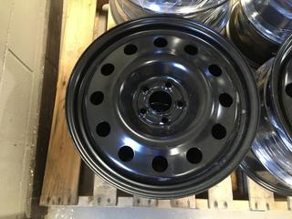 (2) RSSW X43858 Black Steel Wheels, 18x7, 5-108 Bolt Pattern.