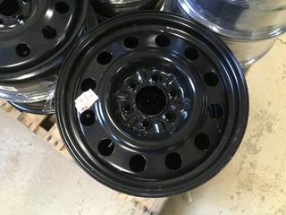 (2) RSSW X41865 Black Steel Wheels, 18x7.5, 6-135 Bolt Pattern.